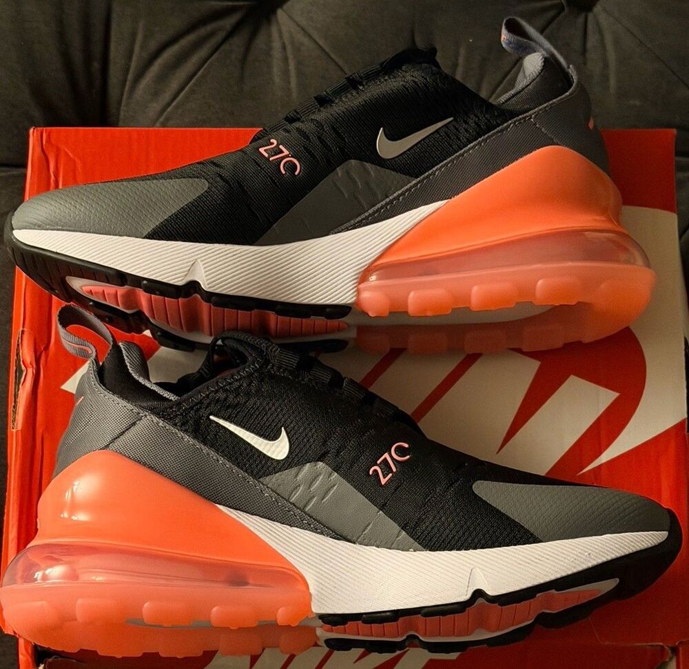 (NEW) Nike Air Max 270 Black Sunset Pulse Youth Size 4